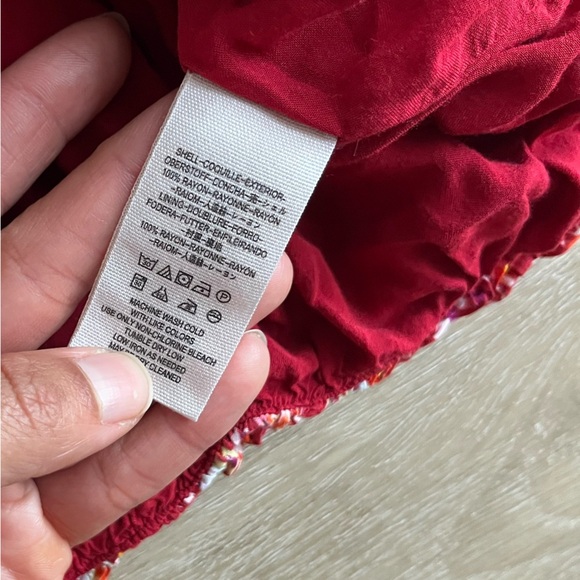 Free People Daisy Babe Floral Tank Red Spring Summer SZ L - Picture 7 of 7